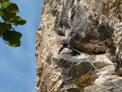 Florence à la falaise des Gorges